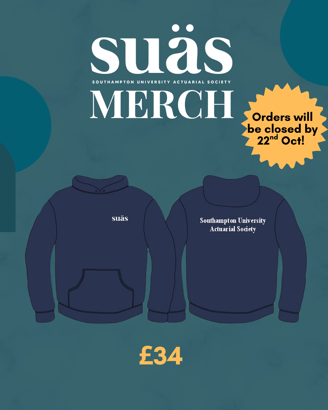 SUAS Un-personalised Hoodie